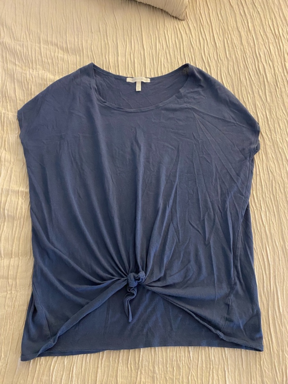 Victoria's Secret Navy Short-Sleeve Knot Front Tee